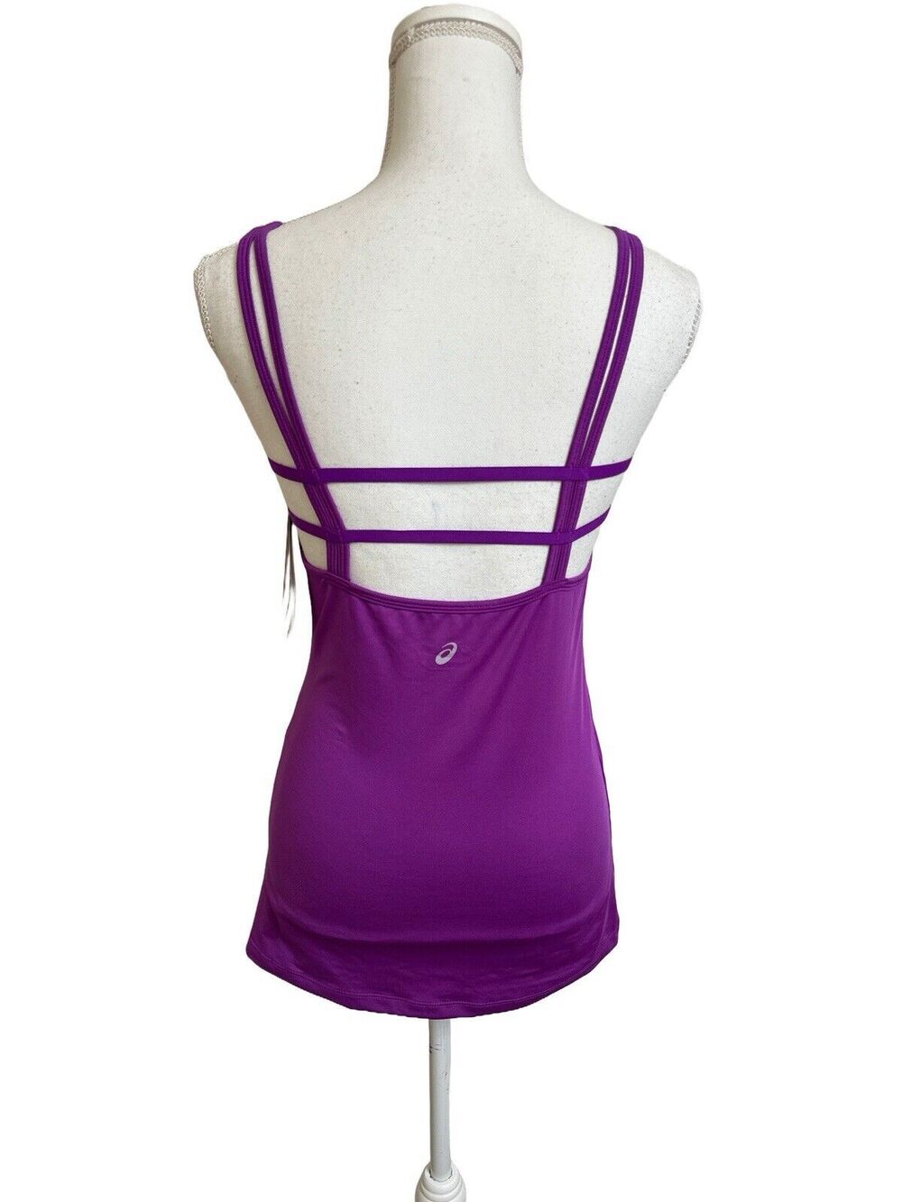 NWT Asics Women's L Kenora Tank Top Large Purple Fitted Strappy NEW